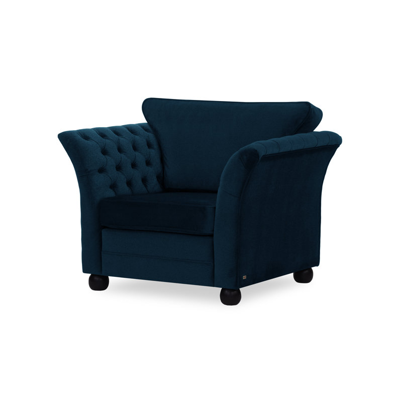 Battle Creek Upholstered Armchair, Kronos Midnight Blue