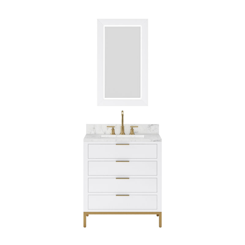 30'' W Single Vanity, Pure White, No, 30"