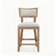 Ensemble de 2 tabourets de comptoir 26,5 po, tabourets de bar rembourrés à hauteur de comptoir avec dossier confortable, structure en bois d'hévéa massif, dossier, repose-pieds et tabourets de bar-978860137