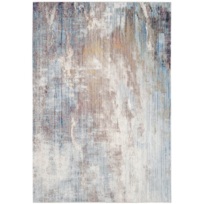 Massad Performance Abstract Rug, Rectangle 4' x 6'