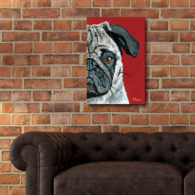 «Pug A Boo» par Melissa Symons, H 24 po x l 16 po