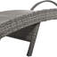Ensemble de chaises longues d'extérieur en osier de 80 po, ensemble de 2 chaises d'appoint inclinables en rotin de patio avec dossier ajustable à 5 niveaux pour un bain de soleil ergonomique à vagues, gris