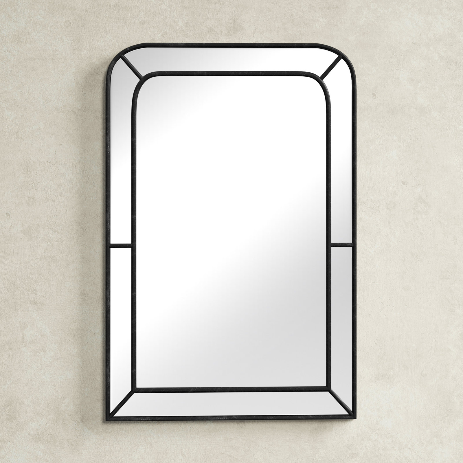 Camari Engineered Wood Mirror, Black