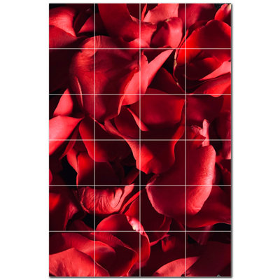 Panneau mural décoratif en céramique 6 po x 6 po Flowers