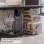 Ensemble de bureau et de chaise rectangulaire simple et moderne en bois massif.-107664466