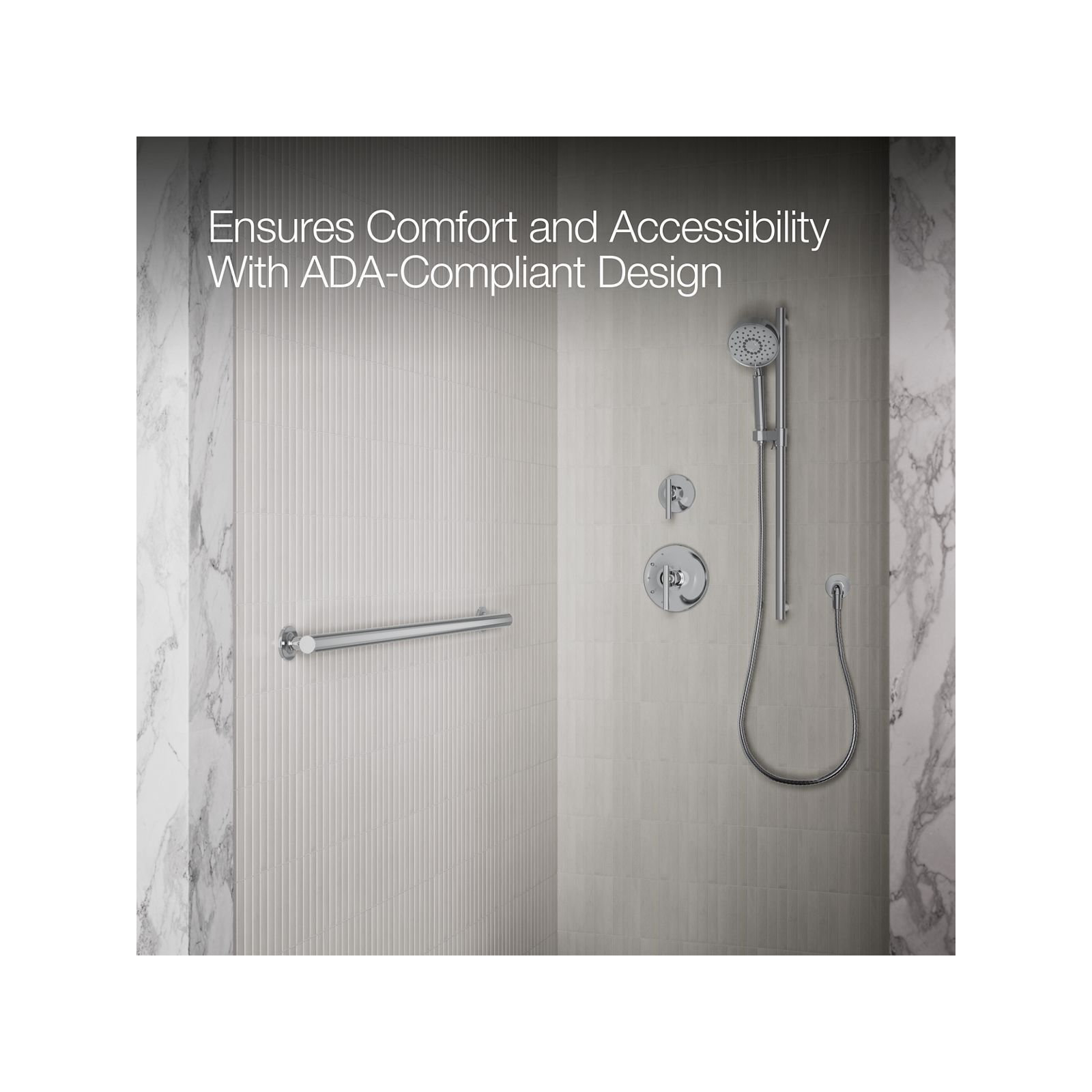 Purist Grab Bar, Polished Stainless, 36"W