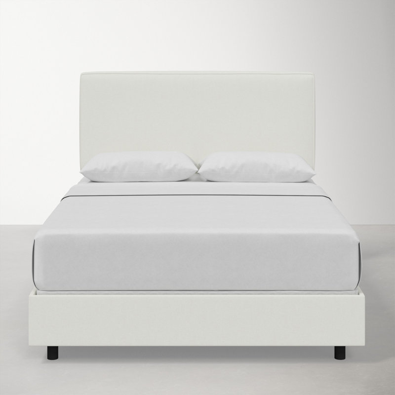 Marquise Upholstered Standard Bed, Zuma White Textured Linen, Full