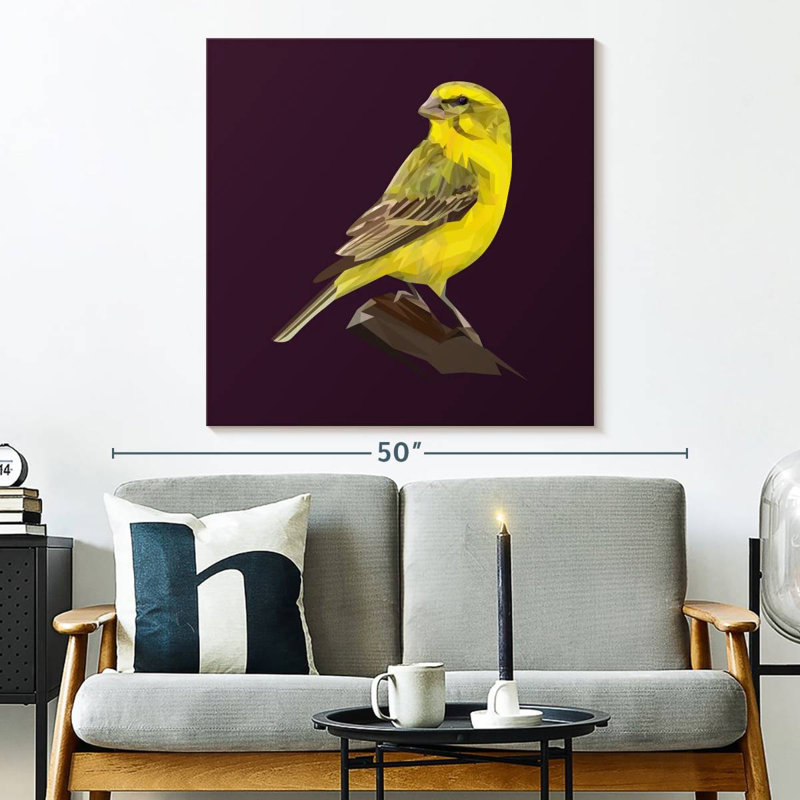 Crowle Sunny Canary Bird, 33" H x 33" W