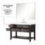 Meuble-lavabo simple en chêne brun 48 po X P 22 po D, comptoir en marbre de Carrare, ensemble de robinet et Miroir-118024558