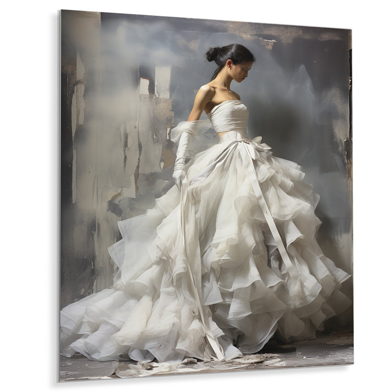 «Gray Modern Ballet Dance Motion I», art mural mode en métal, H 32 po x l 16 po x P 1 po