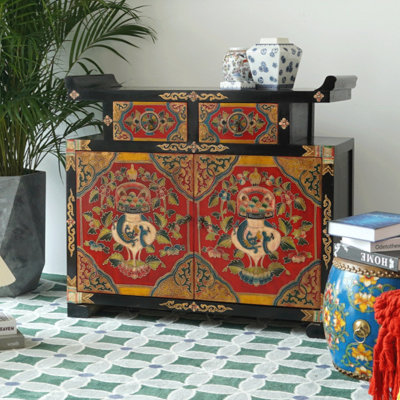 Armoire d'appoint en bois massif National Style