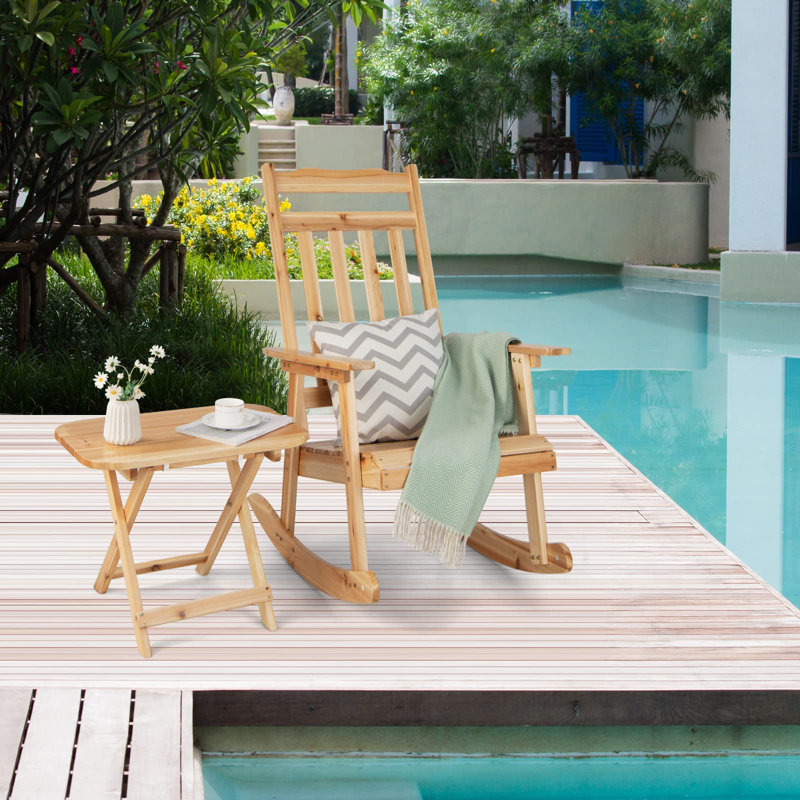 Sabra Solid Wood Rocking Chair
