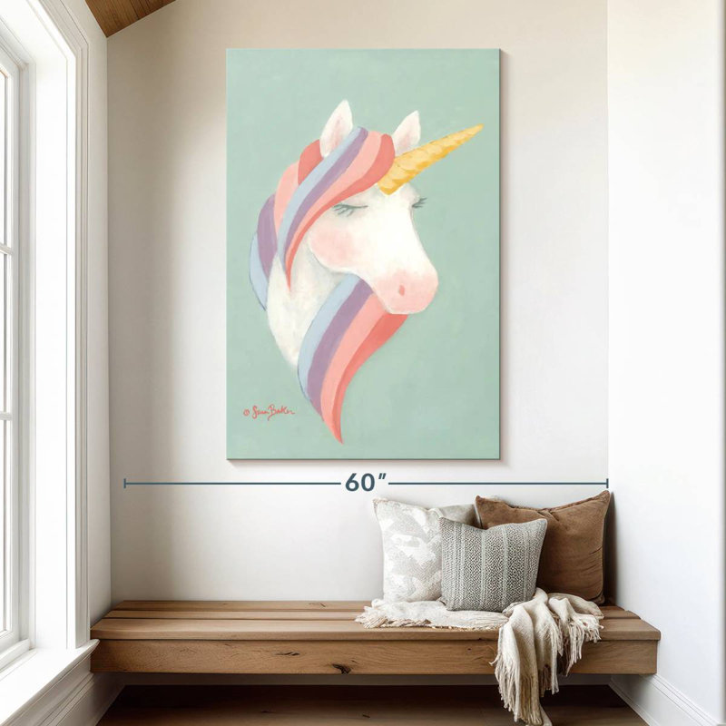 Brampt Pastel Unicorn, 51" H x 34" W