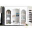Armoire de salle de bain murale, 2 portes, peu encombrante, finition blanche, tablettes intérieures réglables, blanc, tablette pour fournitures
