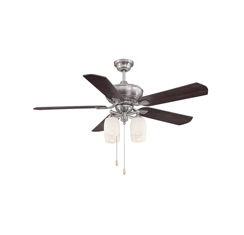 Ventilateur de plafond 5 lames Evansburg, Étain brossé