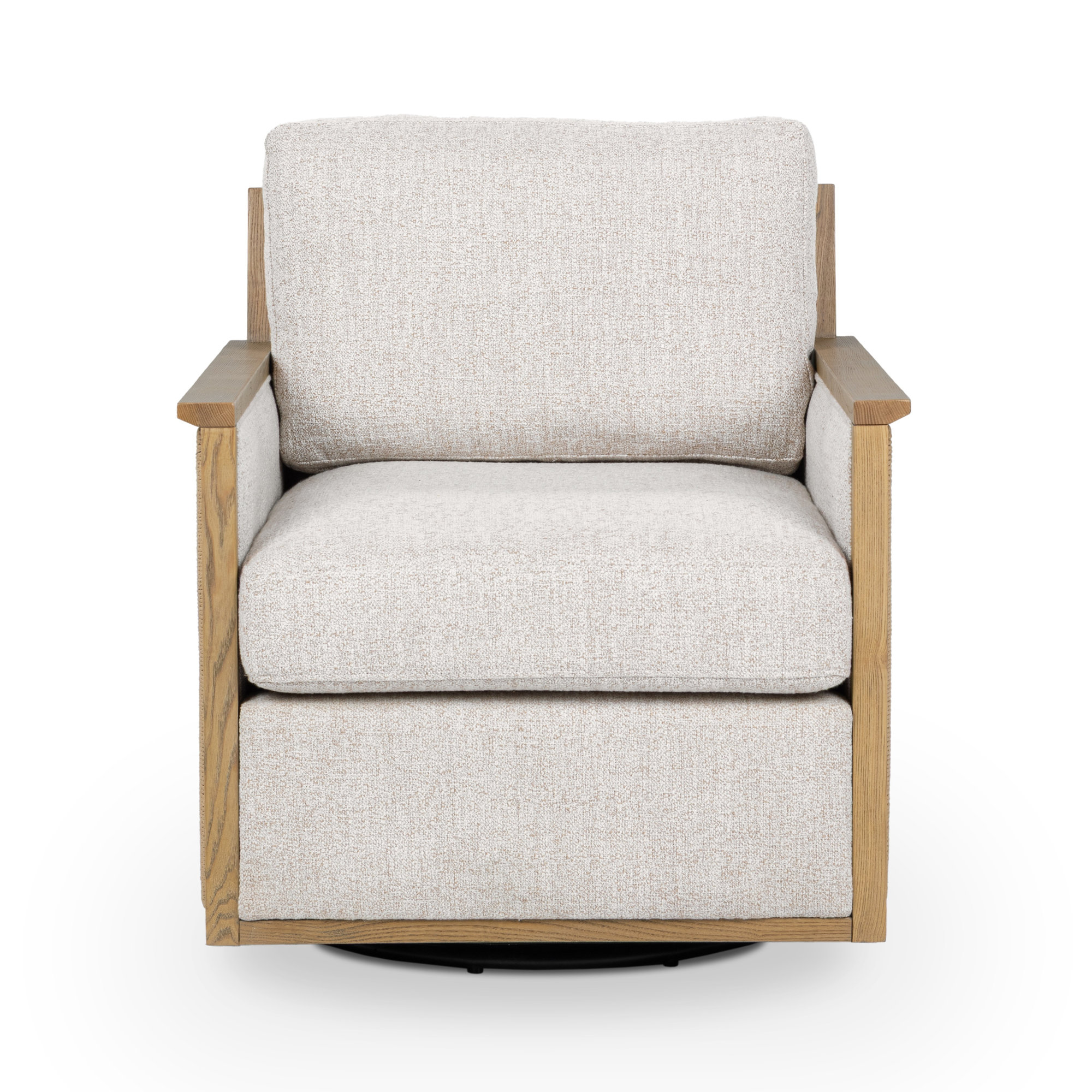  Upholstered Swivel Armchair, Almond Cocoa