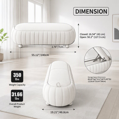 Polyester Upholstered Bench