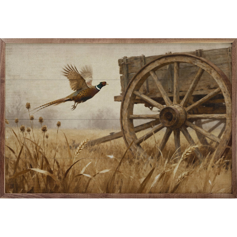 Wagon Wheel Pheasant, 10" H x 16" W