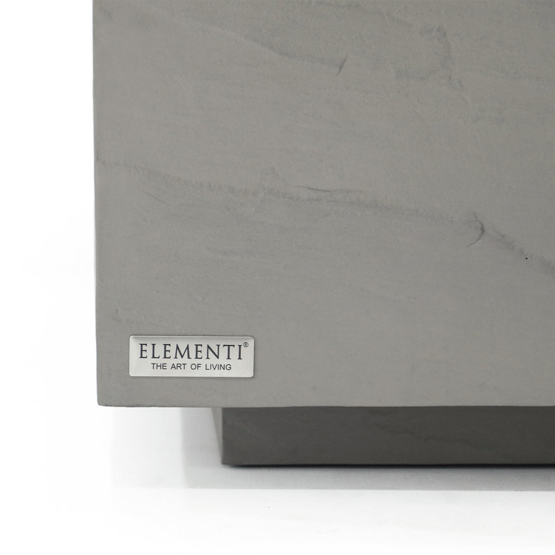 COLORADO Square Concrete Coffee Table 101.6 x 101.6 x 35.6 cm, Grey