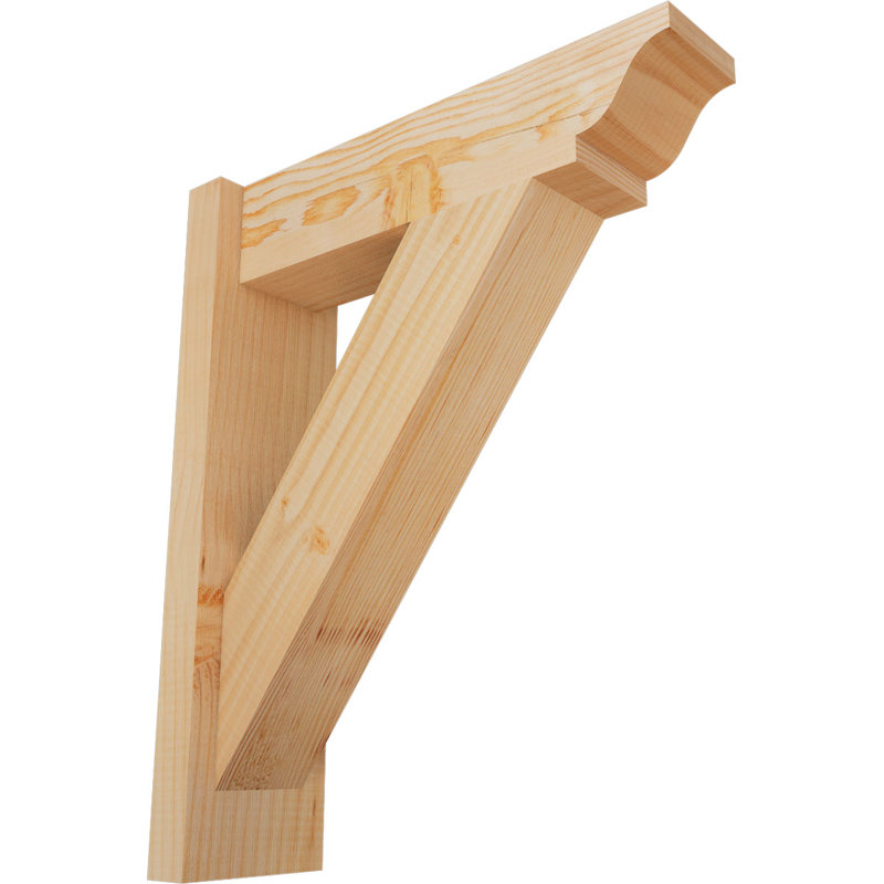 Persienne traditionnelle en bois rustique, Sapin Douglas de 5 1/2 po (lisse), P 18 po x H 22 po