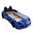 Modern Novelty Style Bed Race Car Design Attached Two Magnetic Doors With LED Lights On Wheels And Bottom Upholstery Headboard-1927788914