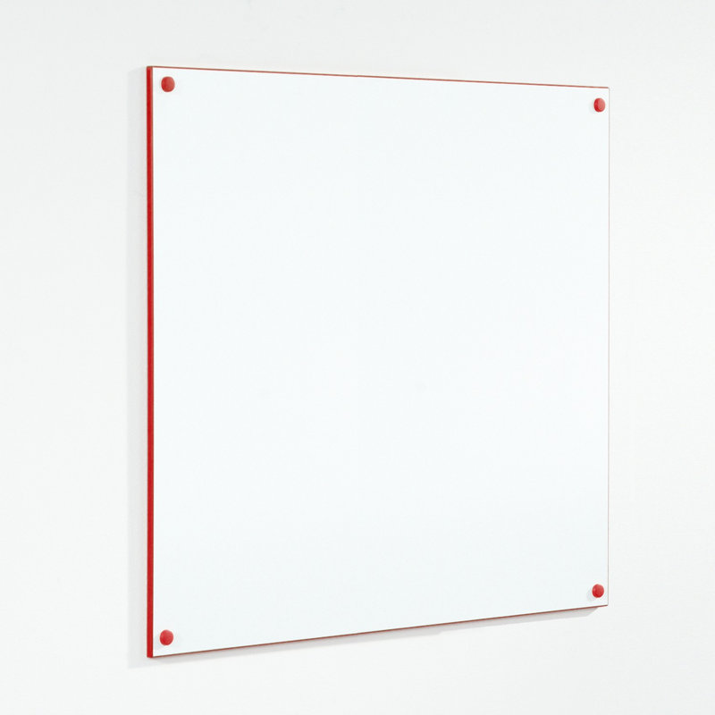 Wall Mounted Whiteboard, Red, 120 cm H x 150 cm W