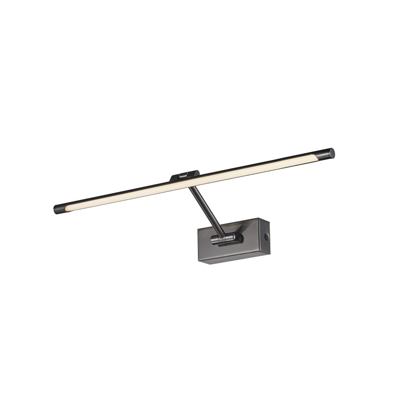 Davinci 1 -Light Hardwired LED Wall Mounted Picture Light, Black Chrome, 5.5cm H x 58cm W x 19cm D