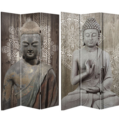 Buddha Art Canvas Folding Room Divider