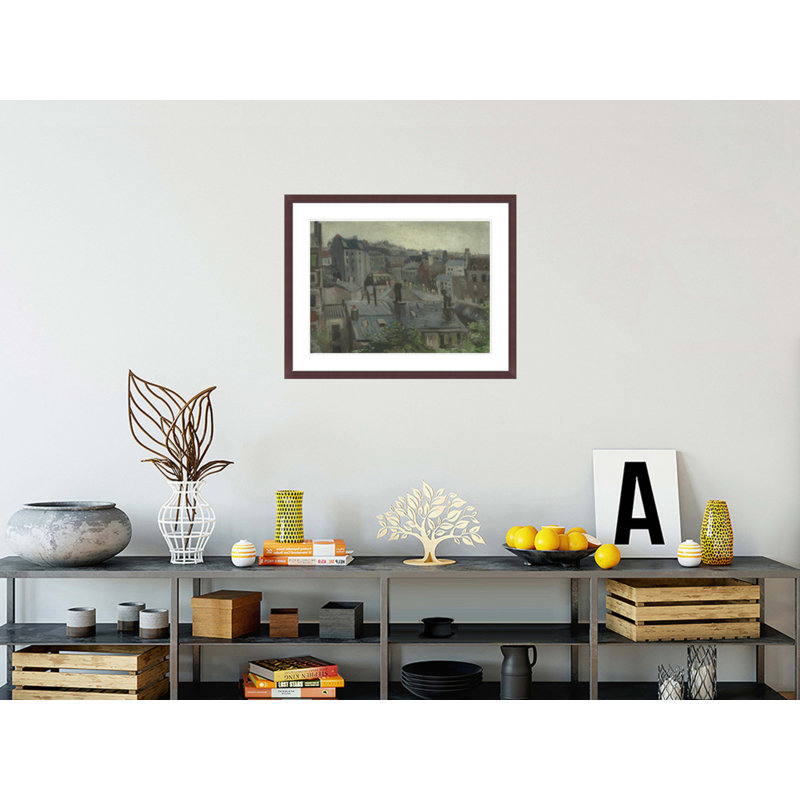 View from Vincent's studio by Vincent van Gogh -Framed Giclee Print, 23.41" H x 29.5" W