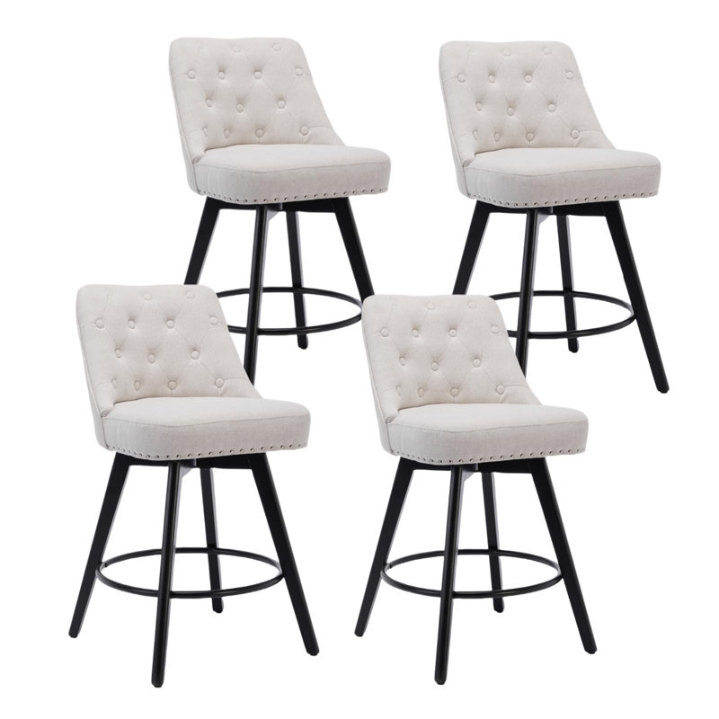 Swivel Counter Stool with Metal Frame