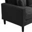 Canapé double de 57 pouces à haute résilience, canapé 2 places à structure en bois, fauteuil moderne confortable et peu encombrant, salon, chambre à coucher, appartement pour petits espaces, gris foncé