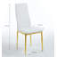 Ensemble de 4 chaises, pattes de couleur dorée, siège blanc-550448743