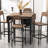 Farmhouse 5-piece Counter Height Drop Leaf Dining Table Set with Dining Chairs-792136013