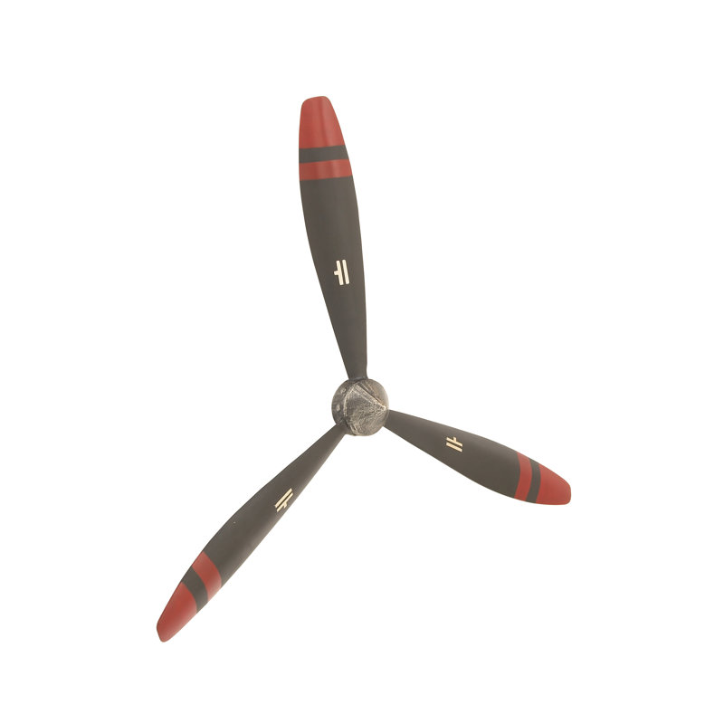 Metal Propeller Wall Décor, Rouge