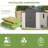 8 Ft. W X 8 Ft. D Plastic Storage Shed With Floor, Resin Shed With Reinforced Steel Structure, Beige