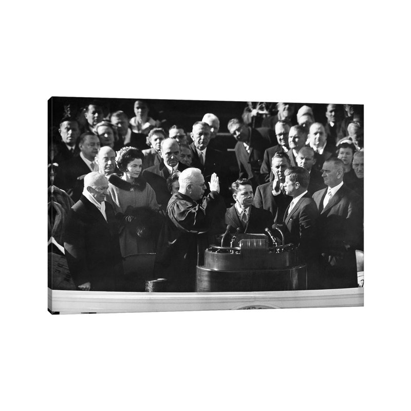 John F Kennedy - Wrapped Canvas Print, 66.04 cm H x 45.72 cm W x 3.175 cm D
