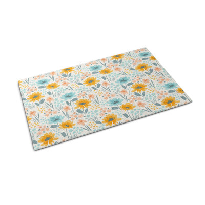 Non-Slip Floral Outdoor Doormat
