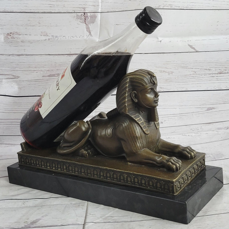 Sculpture en marbre signée Art égyptien Sphinx