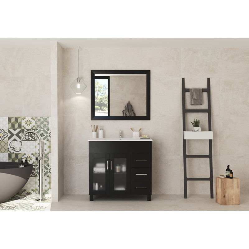 Ensemble de meuble-lavabo simple 35,83 ", Espresso