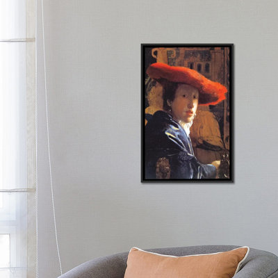 Girl With A Red Hat, C.1665 by Johannes Vermeer - Gallery-Wrapped Canvas Giclée