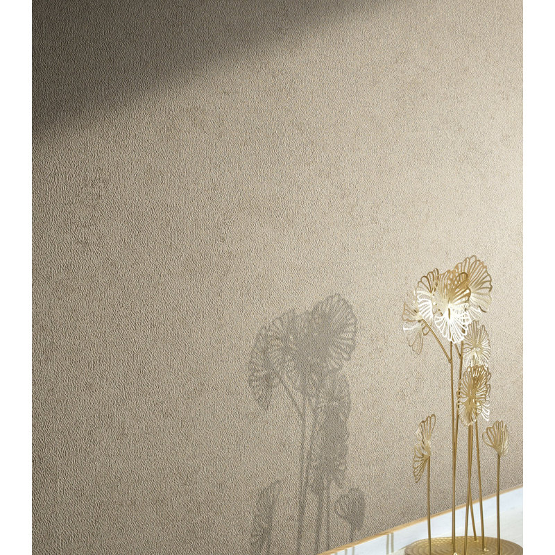 Earth Collection Textured Arid Concrete Wallpaper Roll, Beige