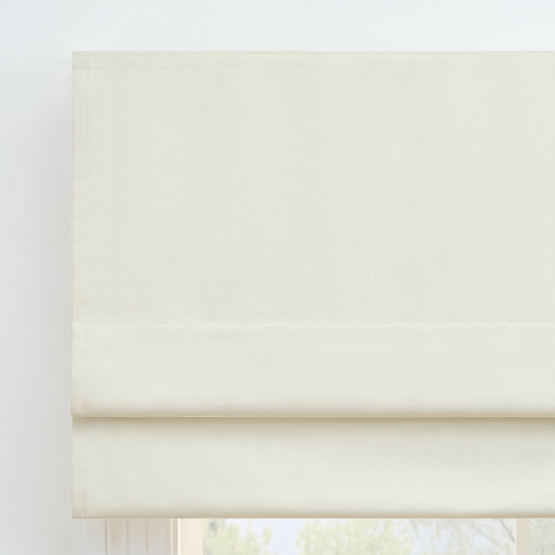 Blackout Roman Shade, 31"W x 64"L, Ivory