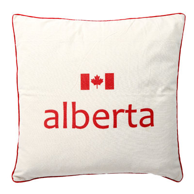 Coussin en coton O Canada Provinces Alberta