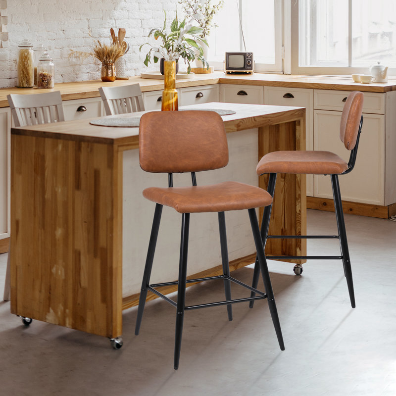Tabouret de comptoir Kartez 26, Brun