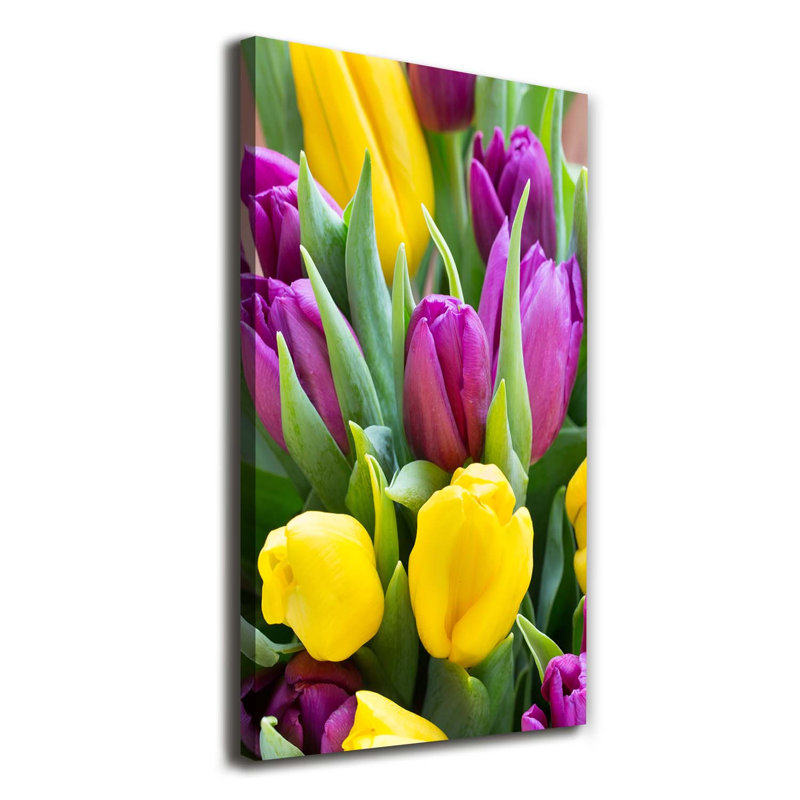 Colourful Tulips - Wrapped Canvas Print