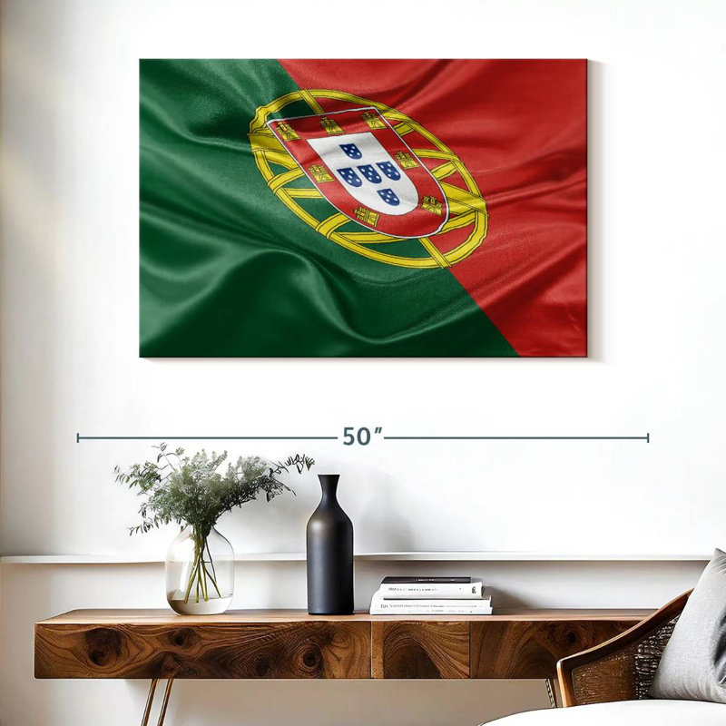 Drapeau national du Portugal, H 26 po x l 39 po