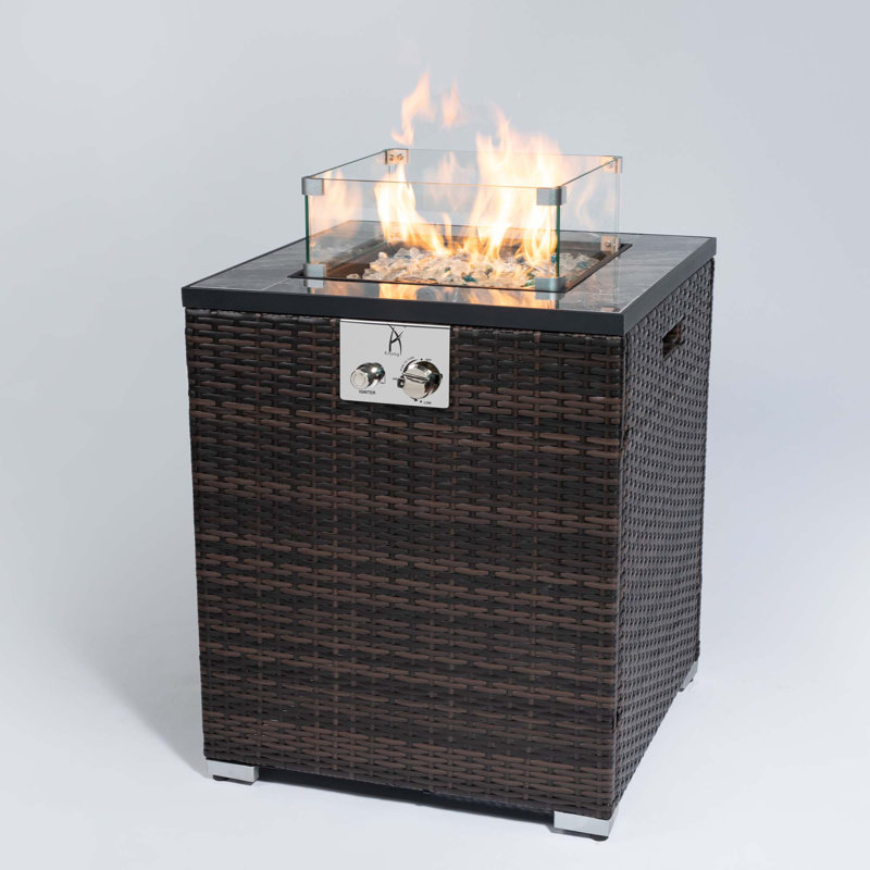 Outdoor Fire Pit Column, Propane Fire Column For Decor Gas Fire Pit Table Garden Corner Fire Table