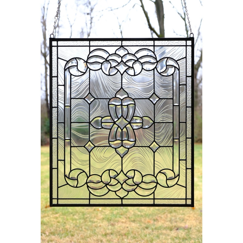 Panneau de vitrail en verre coloré