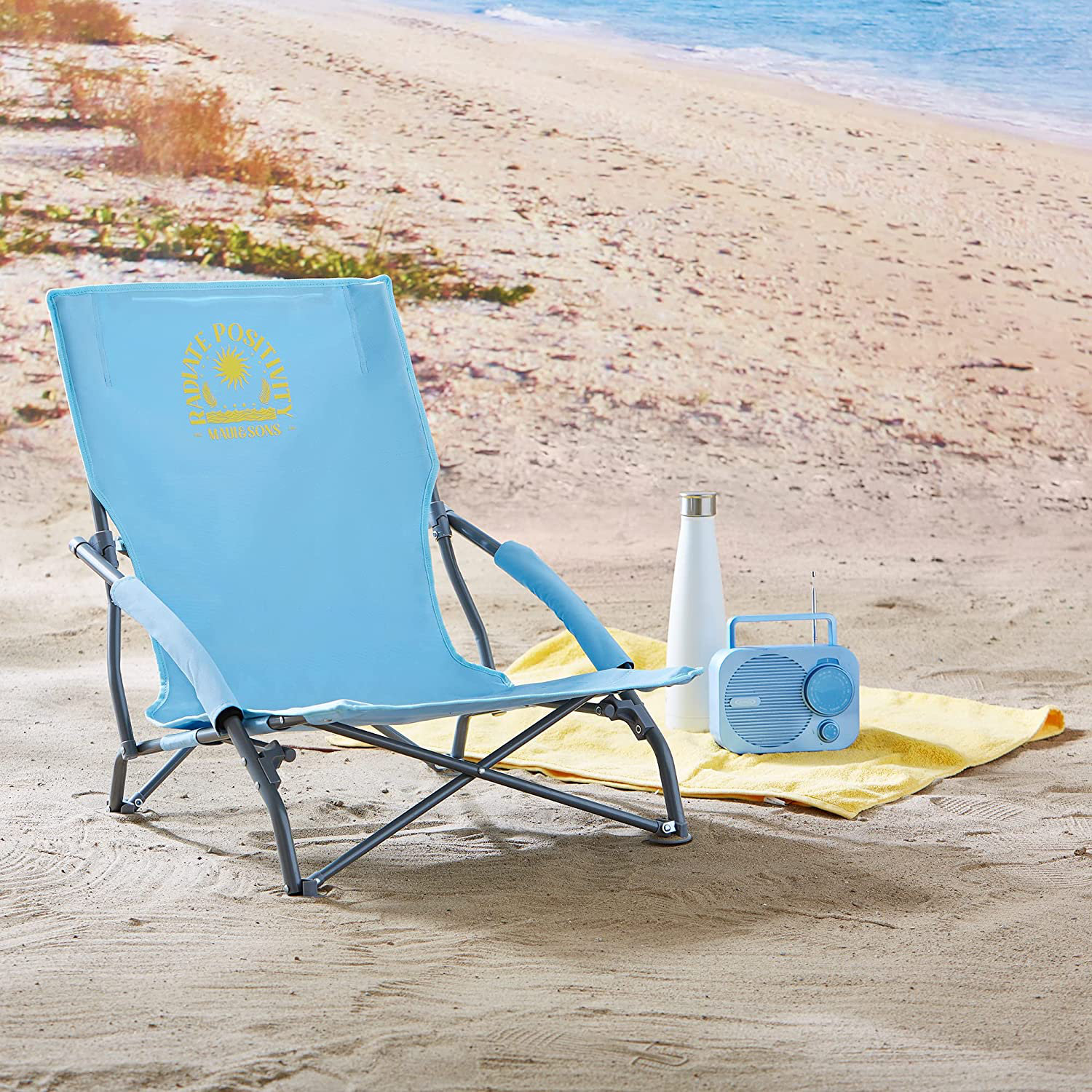 Sling folding best sale beach chair