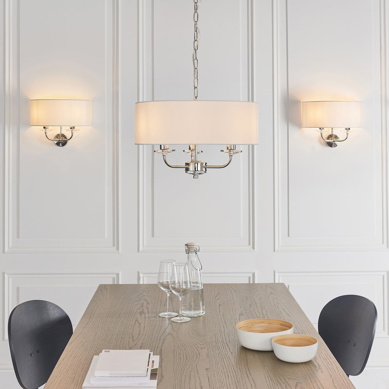 Basilia 3 - Light Drum Chandelier, Nickel